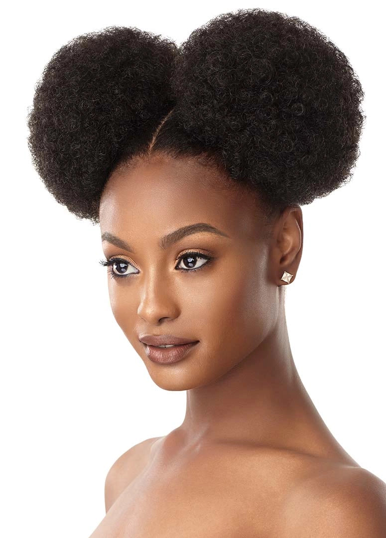 OUTRE PRETTY QUICK DRAWSTRING PONYTAIL AFRO PUFF DUO LARGE - SIDE