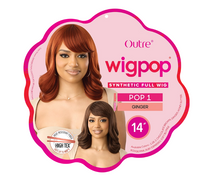 Thumbnail for Outre wigpop synthetic full wig packaging with a model wearing the wig.