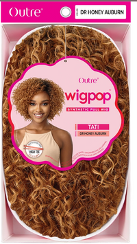 Thumbnail for Outre wig packaging with a model wearing the wig, featuring Dr. Honey Auburn color.