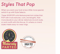 Thumbnail for Advertisement for WigPOP units with text and product images on a pink background