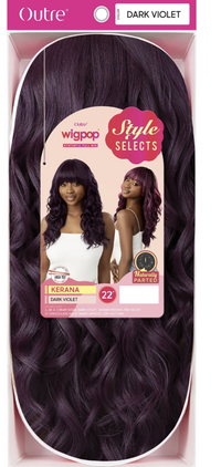 Thumbnail for Dark violet wig in packaging with Outre branding