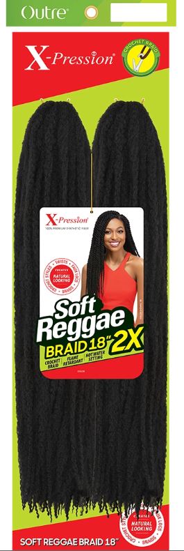 OUTRE X-PRESSION 2X SOFT REGGAE BRAIDING HAIR  18"- Beauty Supply Store in Calgary, Best Beauty Supply Store Near Me, Hair Extensions Calgary, Human Hair Wigs Calgary, Synthetic Hair Calgary, Natural Hair Products Calgary, Braiding Hair Calgary, Weaves and Wigs Calgary, Barber and Stylist Services Calgary, Afro Hair Care Calgary, Ethnic Beauty Supply Store Calgary, Hair Accessories Store Calgary, Walk-in Barber Calgary, Hair and Beauty Products Calgary, Top-Rated Beauty Supply Store Calgary