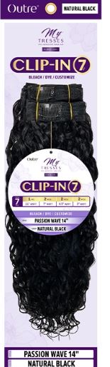 Thumbnail for OUTRE HUMAN HAIR MYTRESSES PURPLE  CLIP- IN- 7 PCS PASSION WAVE 14