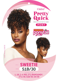 Thumbnail for OUTRE PRETTY QUICK DRAWSTRING PINEAPPLE PONYTAIL SWEETIE- LABEL