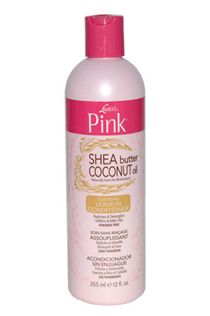 Bottle of Pink Shea Butter & Coconut Oil Leave-In Conditioner