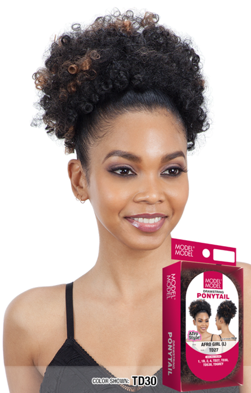 MODEL MODEL Drawstring Ponytail - Afro Girl (L)-1- Sareya Beauty - Calgary hair store