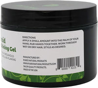 Thumbnail for Black jar with green label containing a hair product, showing directions and branding.