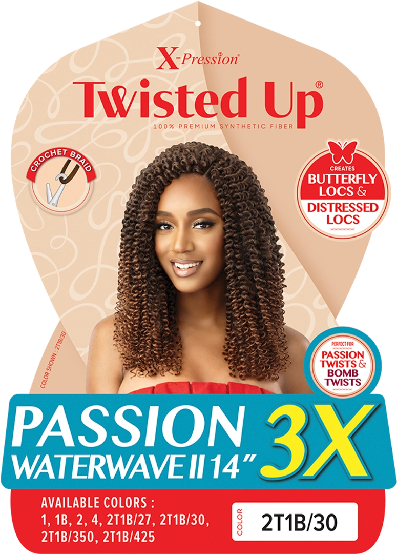 OUTRE 3X X-PRESSION TWISTED UP PASSION WATER WAVE II 14"- LABEL