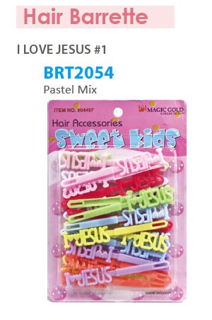 BARRETTE [I LOVE JESUS PASTEL MIX]