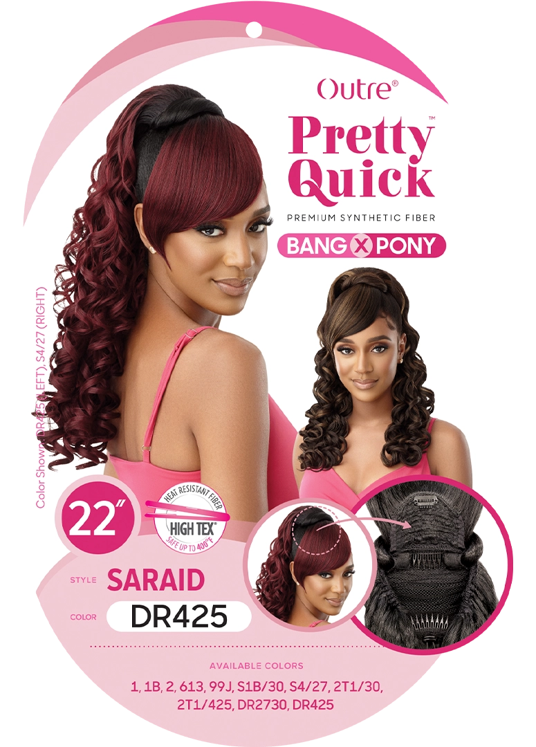 OUTRE PRETTY QUICK BANG X PONYTAIL SARAID 22", LABEL