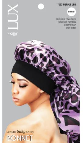 QFITT LUX Braid Luxury Silky Satin Bonnet - Assorted, Sareya Beauty Supply Store in Calgary Alberta Canada 