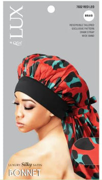 Thumbnail for QFITT LUX Braid Luxury Silky Satin Bonnet - Assorted, Sareya Beauty Supply Store in Calgary Alberta Canada 