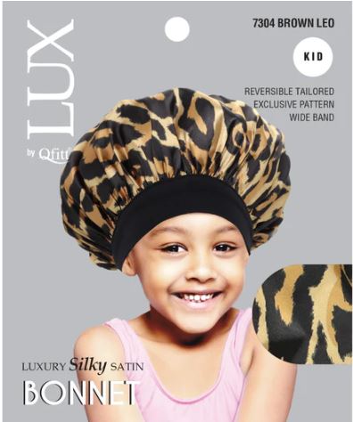 QFITT LUX Kids Luxury Silky Satin Bonnet - Sareya Beauty Supply Store in Calgary Alberta