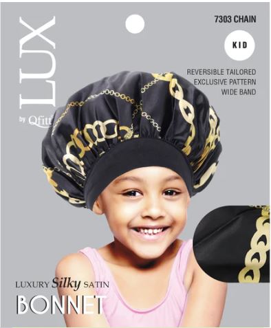 QFITT LUX Kids Luxury Silky Satin Bonnet - Sareya Beauty Supply Store in Calgary Alberta