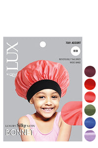 Thumbnail for QFITT LUX Kids Luxury Silky Satin Bonnet - SOLID
