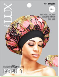 Thumbnail for QFITT LUX bonnet, luxury silky bonnet, hair bonnet for sleeping, satin bonnet regular size, QFITT hair bonnet, protective sleep bonnet, frizz control bonnet, silky bonnet pattern