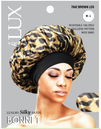 Thumbnail for QFITT LUX bonnet, luxury silky bonnet, hair bonnet for sleeping, satin bonnet regular size, QFITT hair bonnet, protective sleep bonnet, frizz control bonnet, silky bonnet pattern