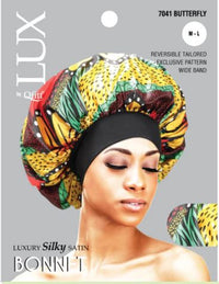 Thumbnail for QFITT LUX bonnet, luxury silky bonnet, hair bonnet for sleeping, satin bonnet regular size, QFITT hair bonnet, protective sleep bonnet, frizz control bonnet, silky bonnet pattern