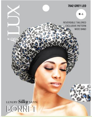 QFITT LUX bonnet, luxury silky bonnet, hair bonnet for sleeping, satin bonnet regular size, QFITT hair bonnet, protective sleep bonnet, frizz control bonnet, silky bonnet pattern