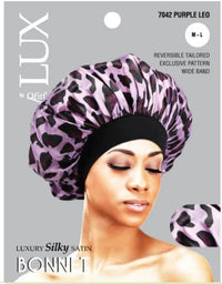 Thumbnail for QFITT LUX bonnet, luxury silky bonnet, hair bonnet for sleeping, satin bonnet regular size, QFITT hair bonnet, protective sleep bonnet, frizz control bonnet, silky bonnet pattern
