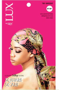 Thumbnail for QFITT LUX Luxury Silky Satin Square Scarf - PATTERN, Sareya Beauty Supply store near me