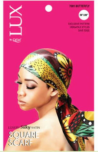 Thumbnail for QFITT LUX Luxury Silky Satin Square Scarf - PATTERN, Sareya Beauty Supply store near me