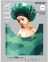 Thumbnail for QFITT LUX Silky Satin Bonnet X-Large Pattern , Sareya Beauty Supply Store in calgary Alberta Canada