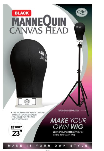 QFITT Mannequin Canvas Head White- 23", Sareya Beauty Supply Store in Calgary Alberta Canada