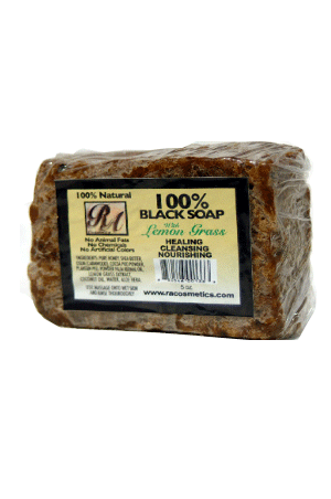 RA COSMETICS 100% Black Soap [Lemon Grass] 5Oz