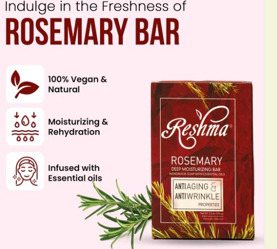 RESHMA  Deep Moisturizing Bar Soap- ROSEMARY, Sareya Beauty Supply Store in Calgary