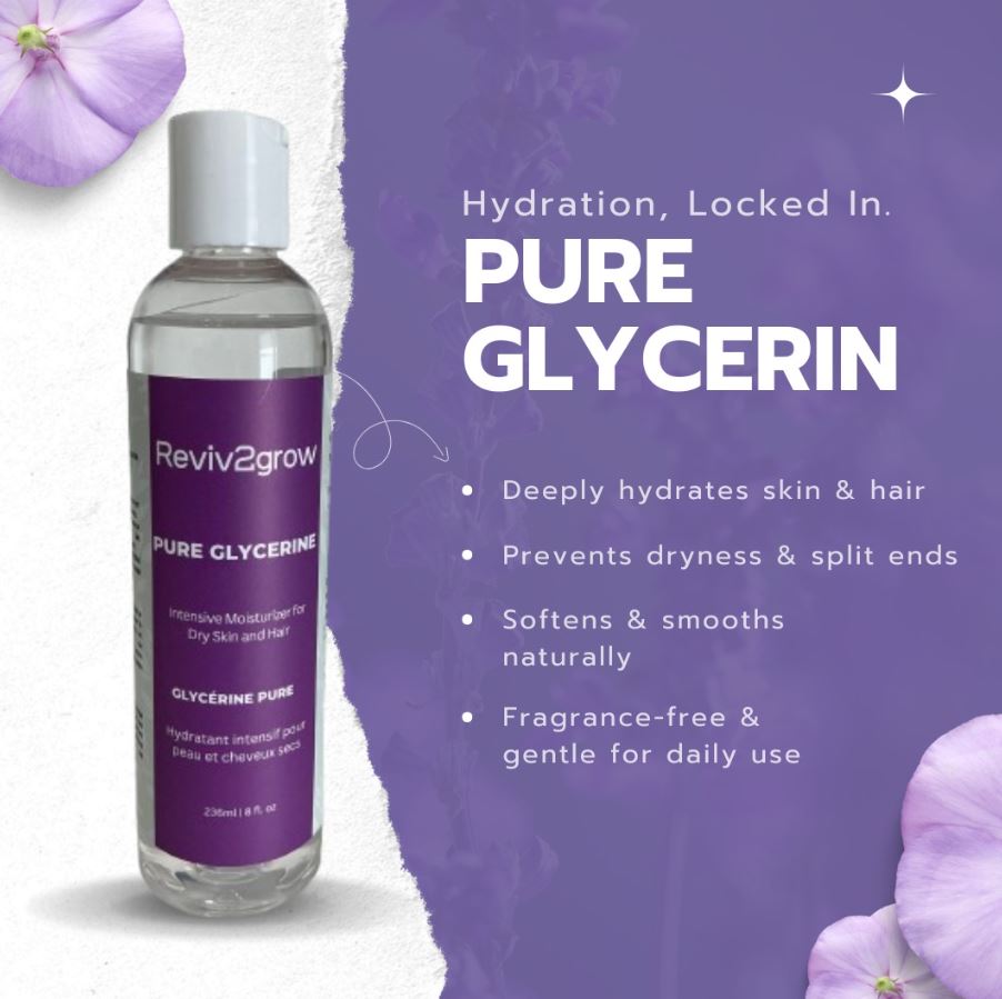 REVIV2GROW 100% Pure Vegetable Glycerin (8 oz)
Natural Hair Care