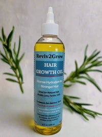 Thumbnail for REVIV2GROW Hair Growth Oil Infused with Rosemary Oil  & Biotin  (8oz), natural hair oils, product of canada