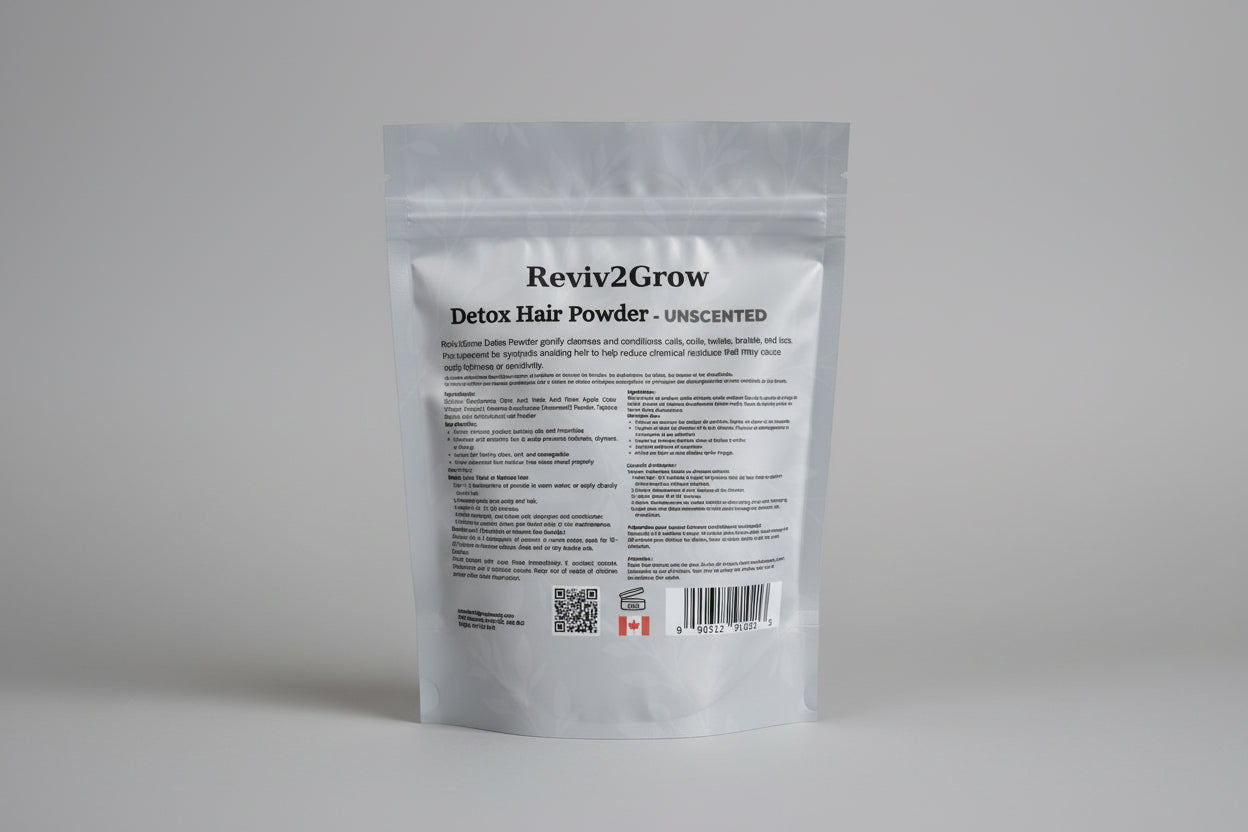 Reviv2Grow Detox Hair Powder for Braids, Locs, Twist & Natural Hair -Unscented (226g)