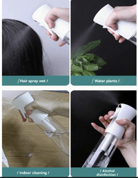 Thumbnail for Multifunctional spray device being used on hair, plants, indoor cleaning, and alcohol disinfection.