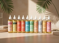 Thumbnail for Row of Reviv2Grow skincare and hair care products on a shelf.