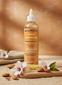 Thumbnail for Bottle of Reviv2Grow Sweet Almond Oil on a neutral background