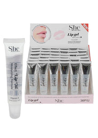 Thumbnail for S.HE EFFECT LIP OIL TUBE - CLEAR packaging and product display, featuring a tube of clear lip oil and multiple sachets inside a box.