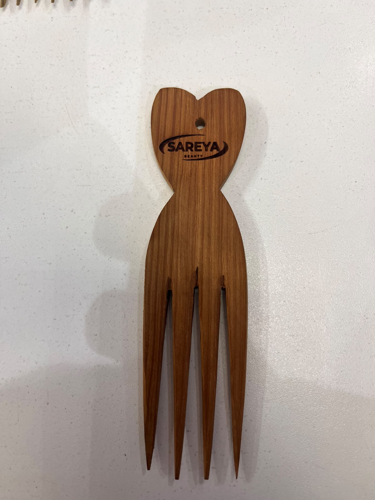 SAREYA African Wooden Parting Comb