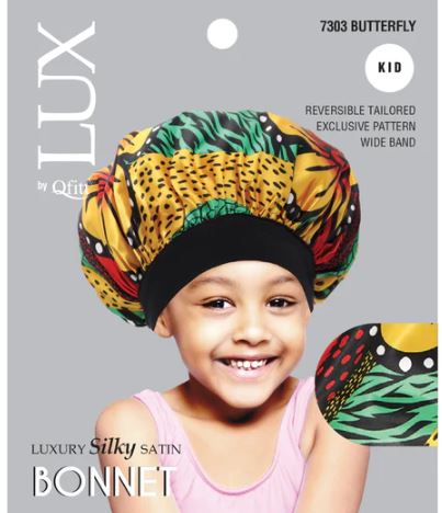 QFITT LUX KIDS LUXURY SILKY SATIN BONNET - PATTERN