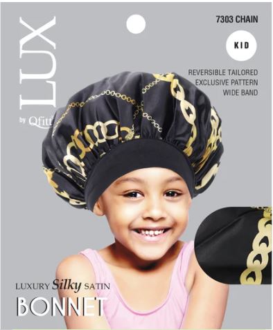 QFITT LUX KIDS LUXURY SILKY SATIN BONNET - PATTERN