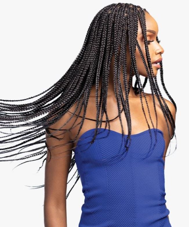 SENSATIONNEL BRAIDS 3X RUWA PRE-STRETCHED BRAID 54″, BRAIDED SIDE