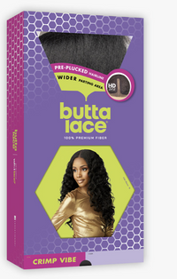 Thumbnail for Butta Lace hair packaging with a purple and green design featuring a woman with styled hair.
