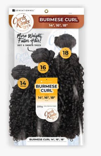 Thumbnail for SENSATIONNEL Curls Kinks & Co. Burmese Curl Weave 14,16,18