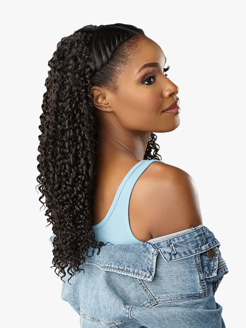 SENSATIONNEL CURLS KINKS & CO. CLIP-IN DREAM CHASER 14″, SIDEVIEW