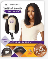 Thumbnail for SENSATIONNEL Curls Kinks & Co. Kinky Edges 13x6  Lace Wig Kinky Bob 14
