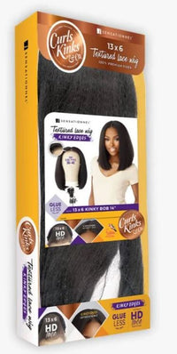 Thumbnail for SENSATIONNEL Curls Kinks & Co. Kinky Edges 13x6  Lace Wig Kinky Bob 14