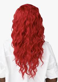 Thumbnail for Red wig with wavy hair on a white background