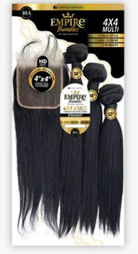 Thumbnail for SENSATIONNEL EMPIRE Human Hair Bundles Straight 4X4 Lace Closure  10'12'14, Sareya Beauty Supply store in calgary Alberta Canada