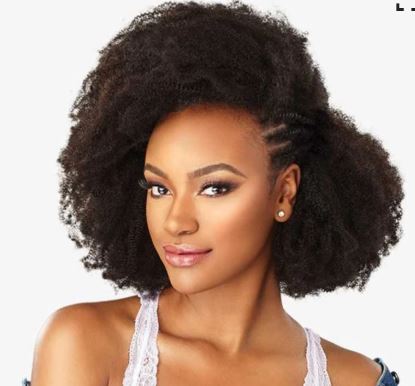SENSATIONNEL Human Hair Curls Kinks & Co HH 4C clique  Clip Ins  14", sareya beauty supply store in calgary Alberta Canada