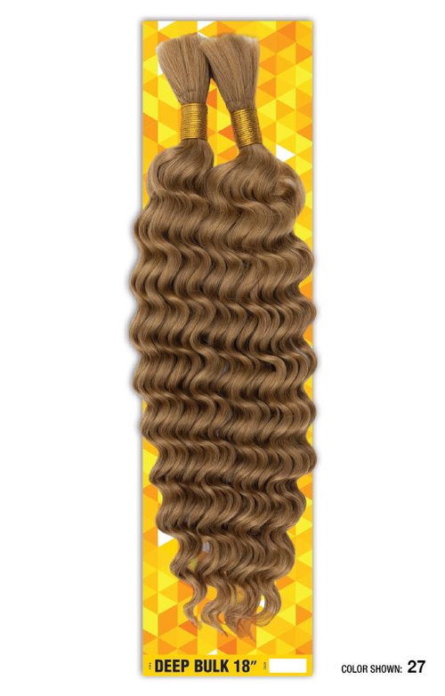 SHAKE N GO FREETRESS 100% HUMAN HAIR DEEP BULK 18", COLOR #27